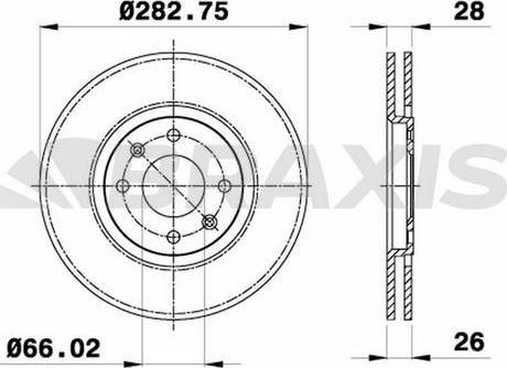 Braxis AE0090 - Тормозной диск autodnr.net