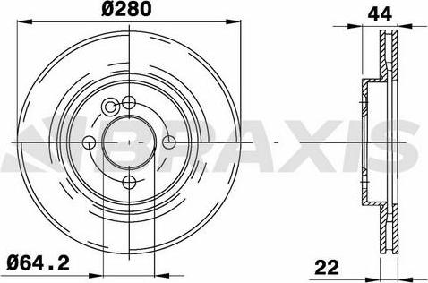 Braxis AE0111 - Гальмівний диск autocars.com.ua