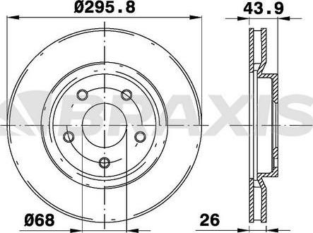 Braxis AE0114 - Гальмівний диск autocars.com.ua