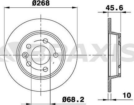 Braxis AE0203 - Гальмівний диск autocars.com.ua