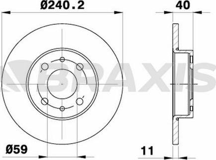 Braxis AE0212 - Гальмівний диск autocars.com.ua