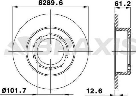 Braxis AE0290 - Гальмівний диск autocars.com.ua