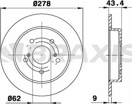 Braxis AE0319 - Гальмівний диск autocars.com.ua