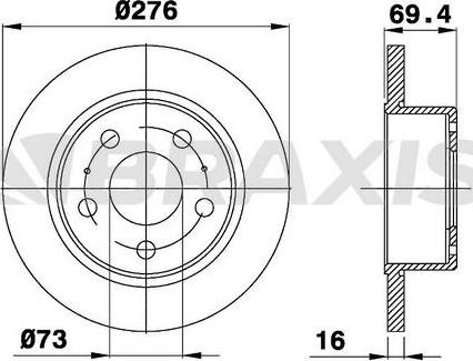 Braxis AE0392 - Тормозной диск autodnr.net