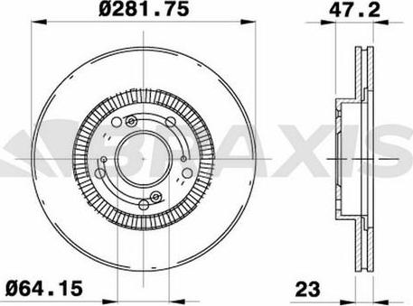 Braxis AE0404 - Гальмівний диск autocars.com.ua