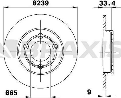 Braxis AE0415 - Гальмівний диск autocars.com.ua