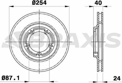 Braxis AE0417 - Гальмівний диск autocars.com.ua