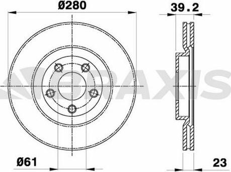 Braxis AE0552 - Тормозной диск autodnr.net