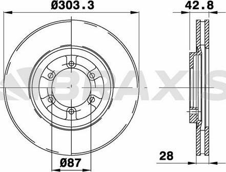 Braxis AE0588 - Тормозной диск autodnr.net