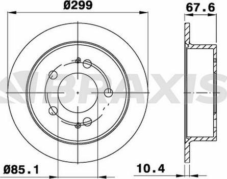 Braxis AE0631 - Тормозной диск autodnr.net