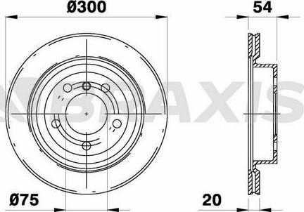 Braxis AE0644 - Гальмівний диск autocars.com.ua