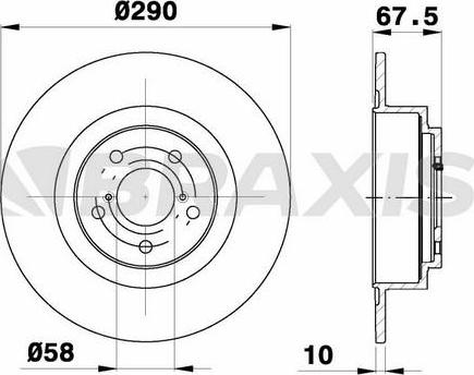 Braxis AE0679 - Гальмівний диск autocars.com.ua