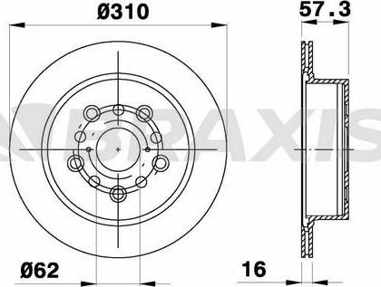 Braxis AE0759 - Тормозной диск autodnr.net