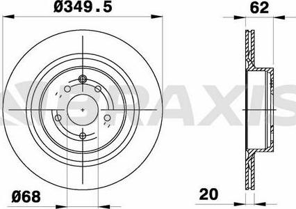 Braxis AE0761 - Гальмівний диск autocars.com.ua