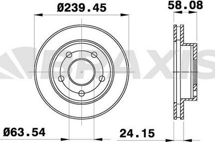 Braxis AE0782 - Тормозной диск autodnr.net