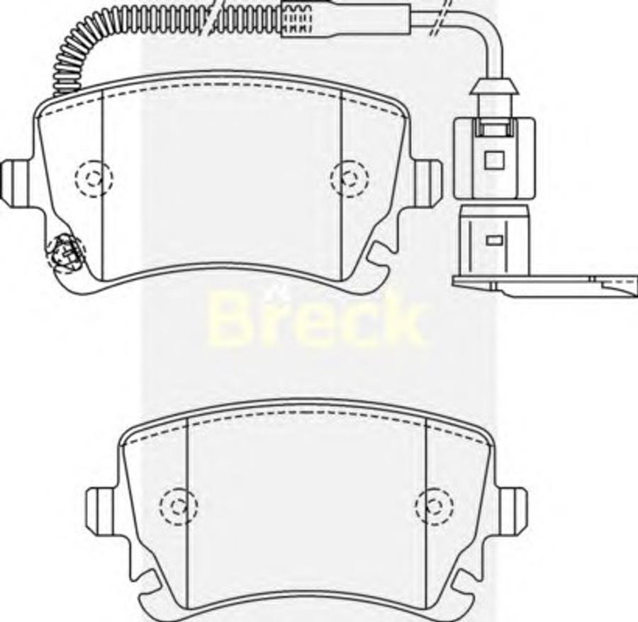 Breck 20145 00 W - Тормозные колодки, дисковые, комплект avtokuzovplus.com.ua