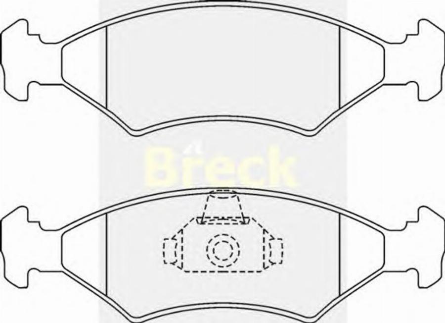 Breck 20640 00 - Гальмівні колодки, дискові гальма autocars.com.ua