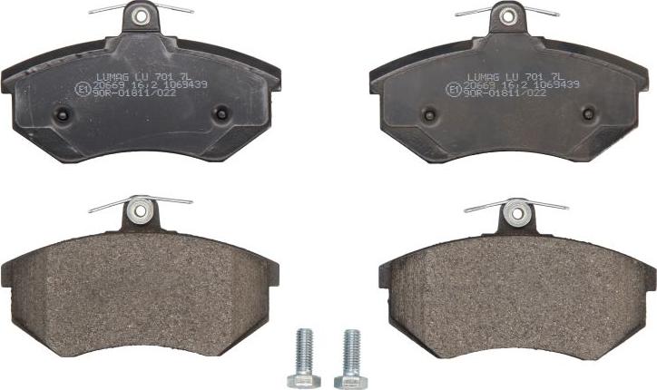 Breck 20669 00 701 00 - Гальмівні колодки, дискові гальма autocars.com.ua