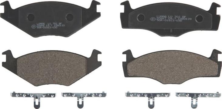 Breck 20887 20 702 00 - Гальмівні колодки, дискові гальма autocars.com.ua