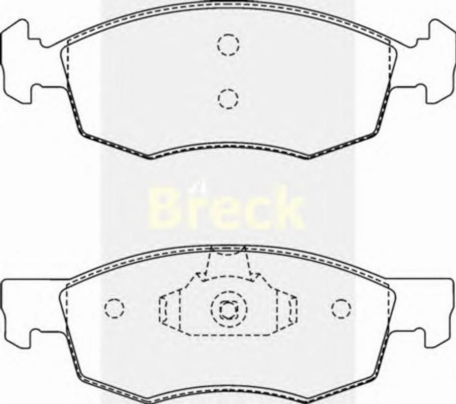 Breck 20907 10 1 - Тормозные колодки, дисковые, комплект autodnr.net