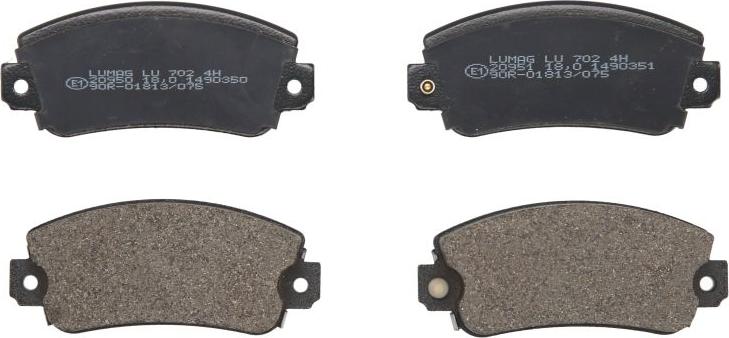 Breck 20950 00 702 10 - Гальмівні колодки, дискові гальма autocars.com.ua