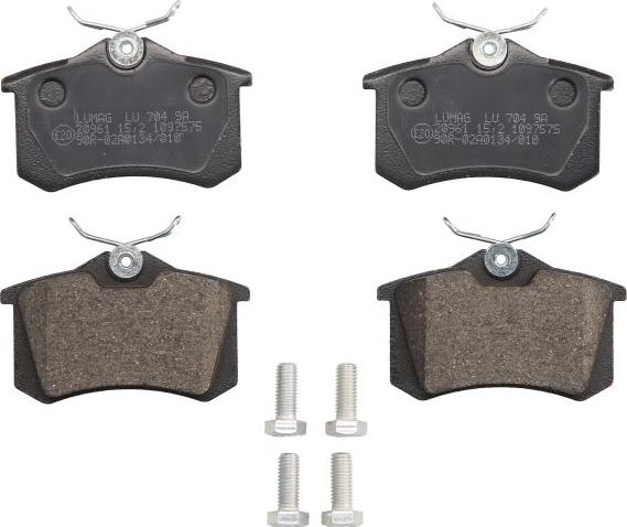 Breck 20961 00 704 00 - Гальмівні колодки, дискові гальма autocars.com.ua