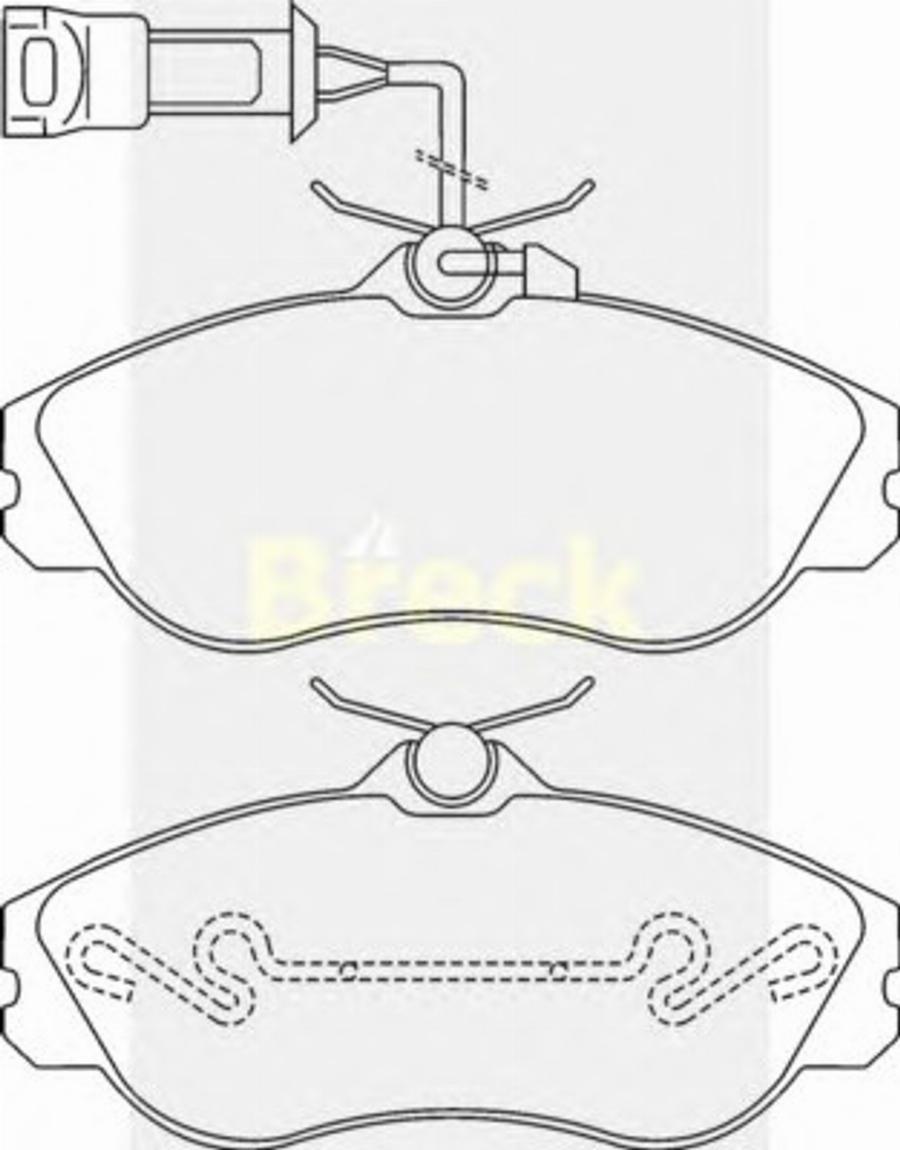 Breck 21138 00 W - Тормозные колодки, дисковые, комплект avtokuzovplus.com.ua