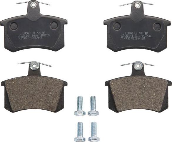 Breck 21144 00 704 00 - Гальмівні колодки, дискові гальма autocars.com.ua