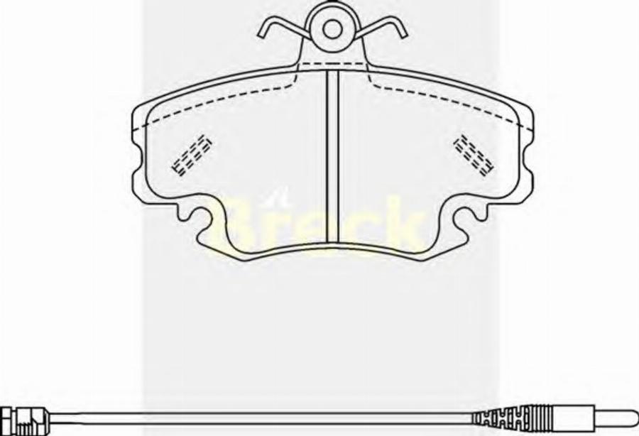 Breck 21463 00 W - Гальмівні колодки, дискові гальма autocars.com.ua