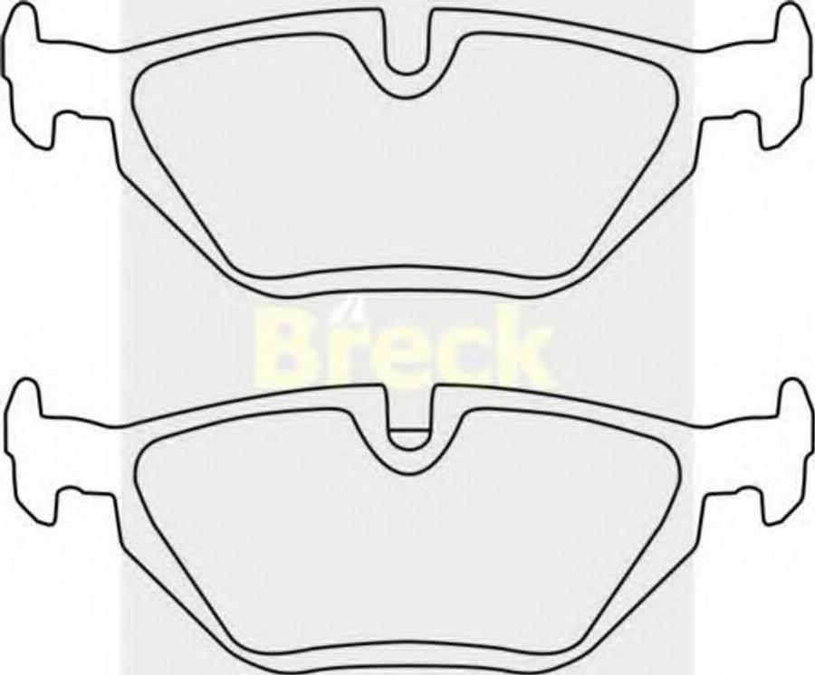 Breck 21607 00 702 00 - Тормозные колодки, дисковые, комплект autodnr.net