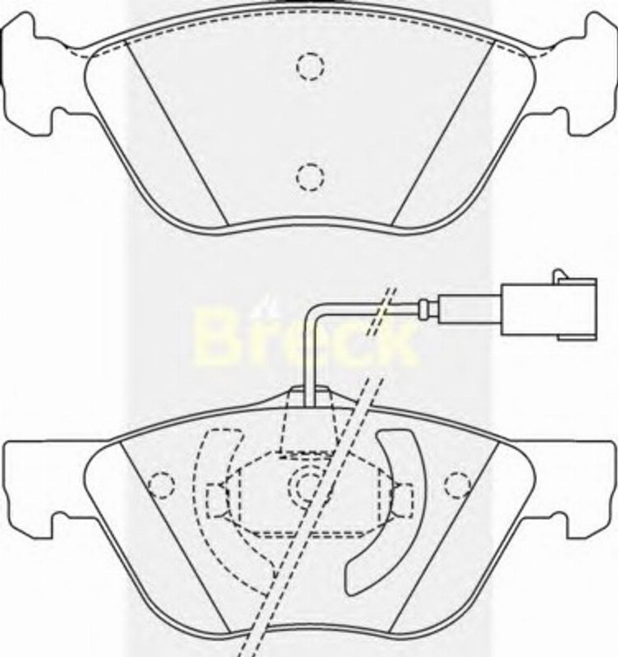 Breck 21637 00 W - Гальмівні колодки, дискові гальма autocars.com.ua