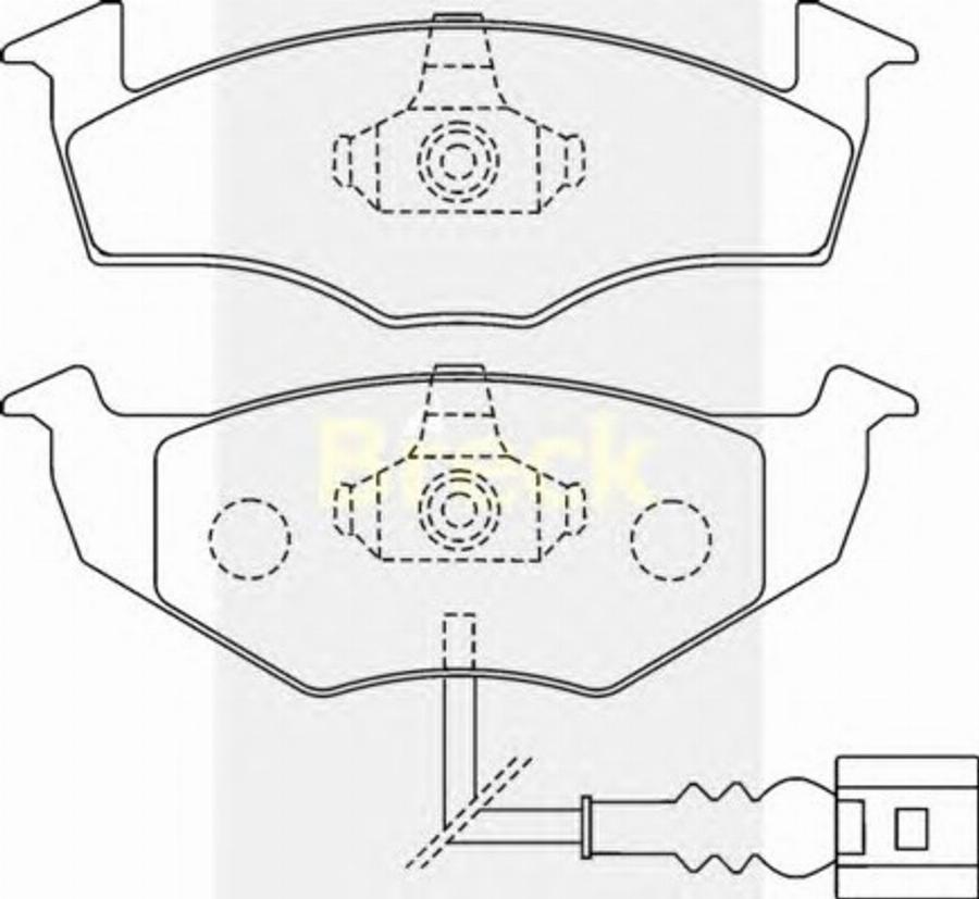 Breck 2186610W - Тормозные колодки, дисковые, комплект autodnr.net