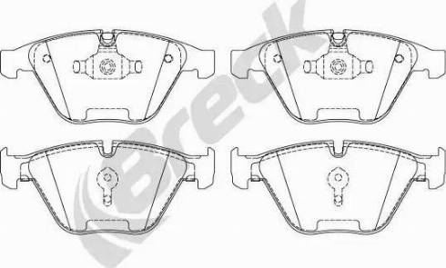 Breck 23313 00 701 10 - Тормозные колодки, дисковые, комплект avtokuzovplus.com.ua