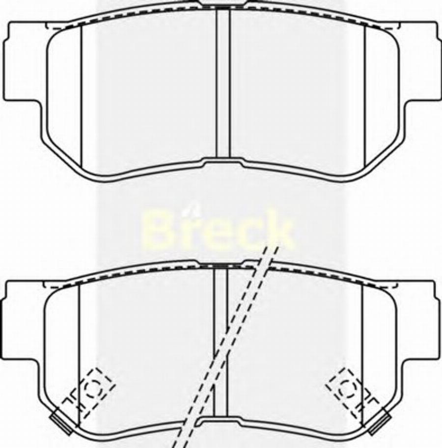 Breck 23545 00 C - Гальмівні колодки, дискові гальма autocars.com.ua