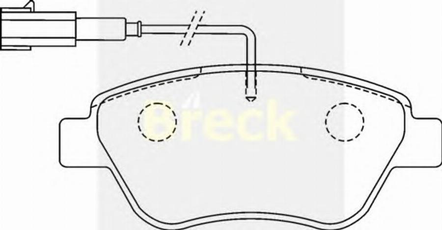 Breck 23705 10 W - Тормозные колодки, дисковые, комплект autodnr.net