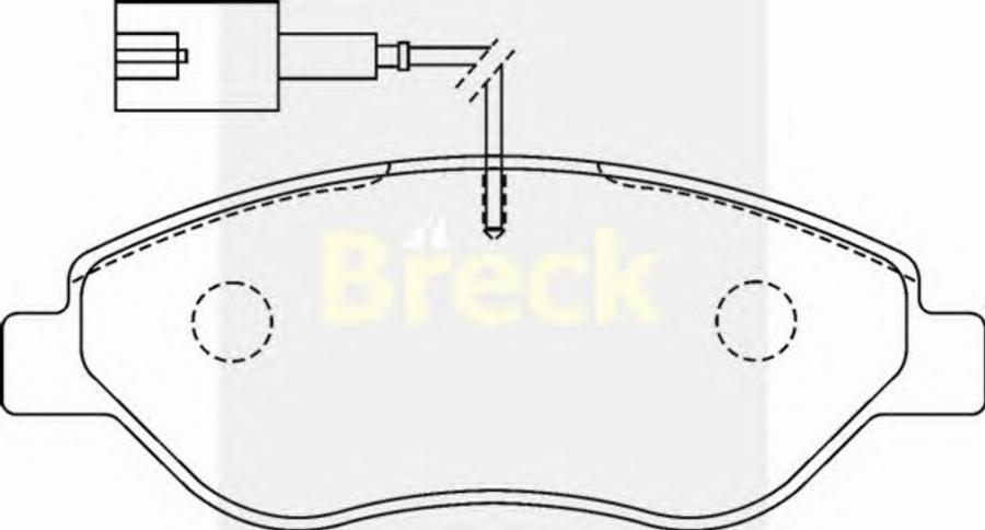 Breck 23711 00 W - Тормозные колодки, дисковые, комплект avtokuzovplus.com.ua