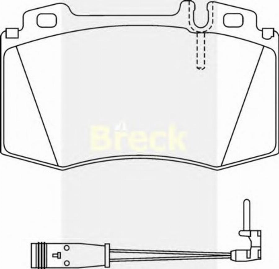 Breck 23743 00 W - Гальмівні колодки, дискові гальма autocars.com.ua