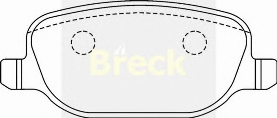 Breck 23760 00 - Гальмівні колодки, дискові гальма autocars.com.ua