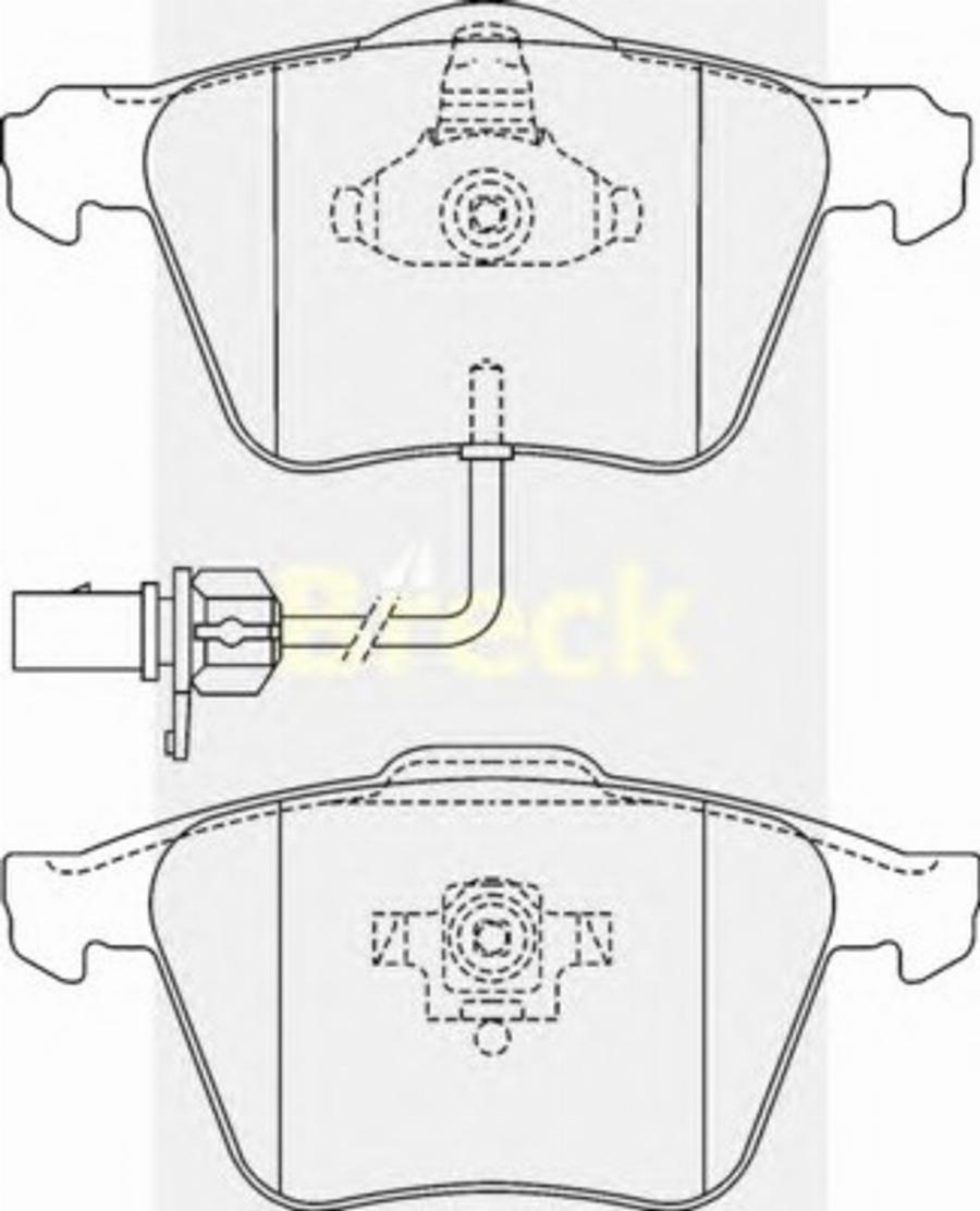 Breck 2376300W - Гальмівні колодки, дискові гальма autocars.com.ua