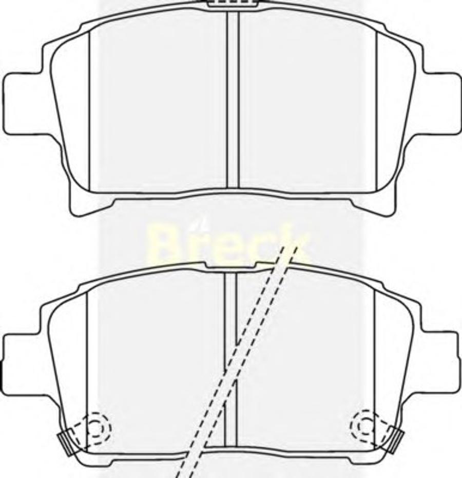 Breck 23904 00 C - Тормозные колодки, дисковые, комплект avtokuzovplus.com.ua