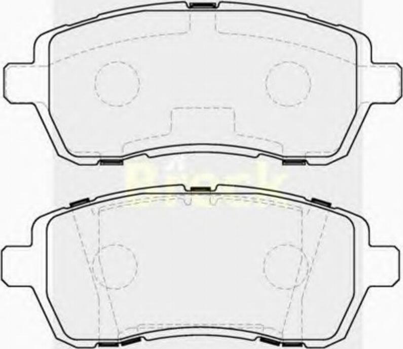 Breck 24283 00 702 00 - Тормозные колодки, дисковые, комплект avtokuzovplus.com.ua