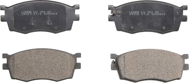 Breck 24317 00 702 00 - Гальмівні колодки, дискові гальма autocars.com.ua