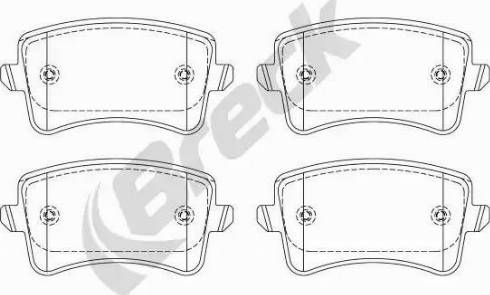 Breck 24606 00 704 00 - Тормозные колодки, дисковые, комплект autodnr.net