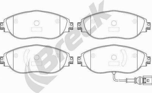 Breck 24738 00 701 00 - Тормозные колодки, дисковые, комплект avtokuzovplus.com.ua