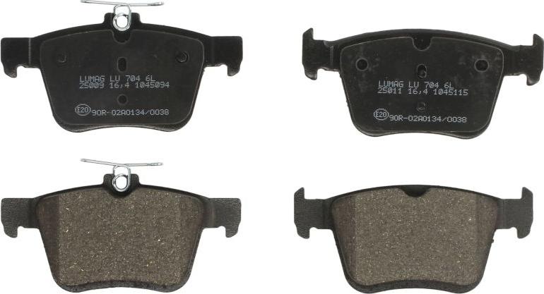 Breck 25009 00 704 00 - Гальмівні колодки, дискові гальма autocars.com.ua