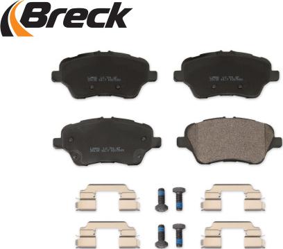 Breck 25134 00 701 00 - Тормозные колодки, дисковые, комплект avtokuzovplus.com.ua