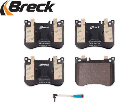 Breck 25179 00 552 00 - Тормозные колодки, дисковые, комплект avtokuzovplus.com.ua