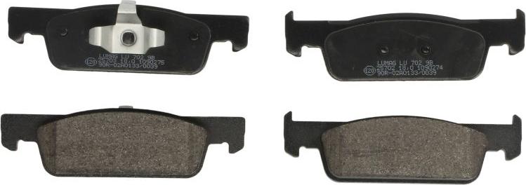 Breck 25702 00 702 00 - Гальмівні колодки, дискові гальма autocars.com.ua