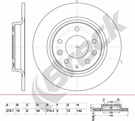 Breck BR 049 SA100 - Тормозной диск avtokuzovplus.com.ua