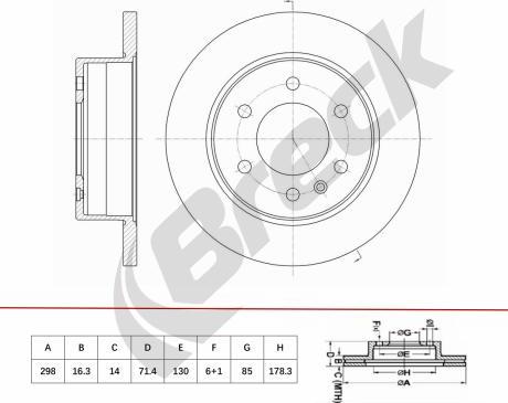 Breck BR 086 SA100 - Тормозной диск autodnr.net